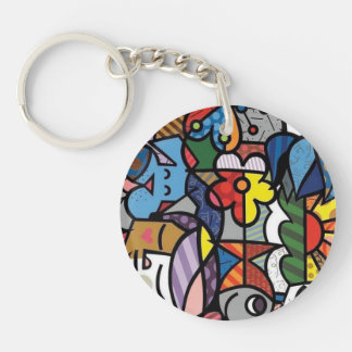 Abstract acrylic keychain