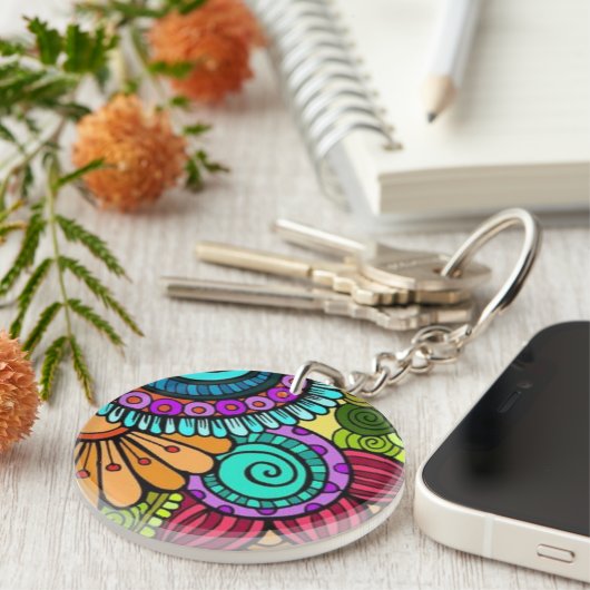 Abstract acrylic keychain (Voorkant Rechts)