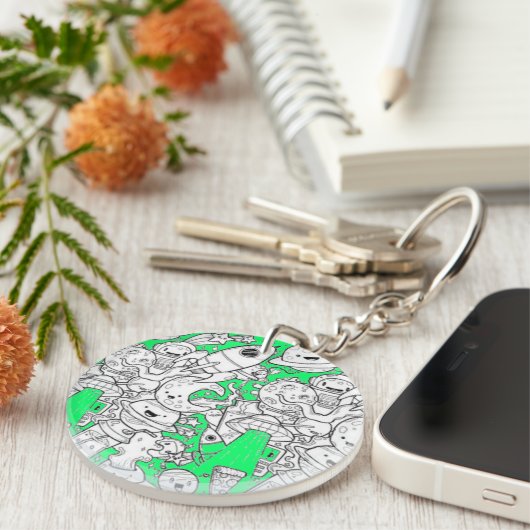 Abstract acrylic keychain (Voorkant Rechts)