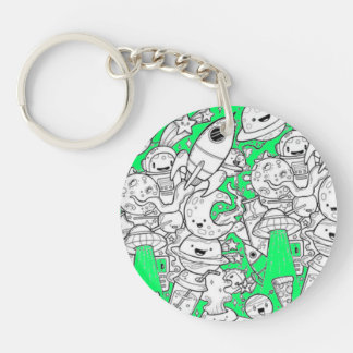 Abstract acrylic keychain