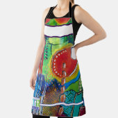 Abstract Acrylic Painting TAG Apron Schort (Insitu)