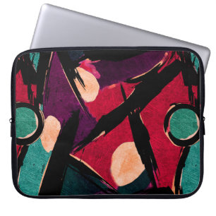 Abstract acrylmodern schilderfragment. Colorfu Laptop Sleeve