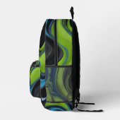 Abstract Acrylverf Giet Marmeren Patroon Bedrukte Rugzak (Rechts)