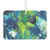 Abstract acrylverf in blauw luchtverfrisser (Achterkant)