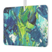 Abstract acrylverf in blauw luchtverfrisser (Links)