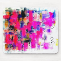 Abstract acrylverf in roze, zwart, wit