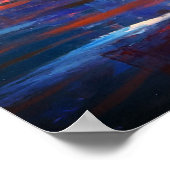 Abstract acrylverf met ventilator poster (Hoek)