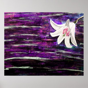 Abstract acrylverf met ventilator poster