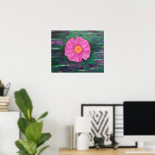 Abstract acrylverf met ventilator poster (Thuiskantoor)