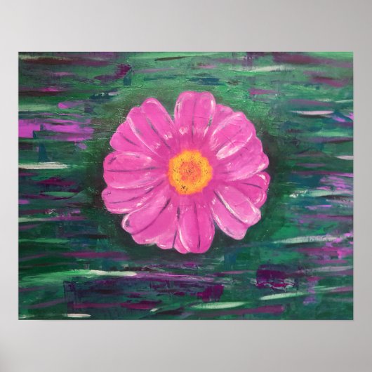 Abstract acrylverf met ventilator poster (Voorkant)