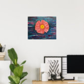 Abstract acrylverf met ventilator poster (Thuiskantoor)