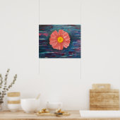 Abstract acrylverf met ventilator poster (Keuken)
