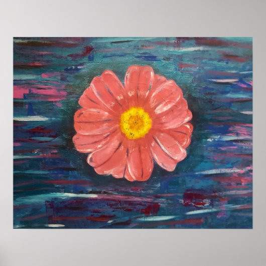 Abstract acrylverf met ventilator poster (Voorkant)