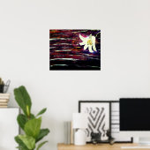 Abstract acrylverf met ventilator poster (Thuiskantoor)