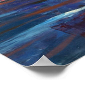 Abstract acrylverf met ventilator poster (Hoek)