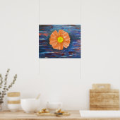 Abstract acrylverf met ventilator poster (Keuken)