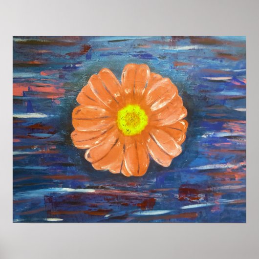 Abstract acrylverf met ventilator poster (Voorkant)