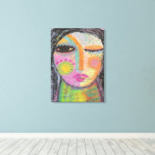 Abstract acrylverf voor dagdromen op OSB-raad Canvas Afdruk (Insitu (Houten vloer))