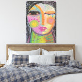 Abstract acrylverf voor dagdromen op OSB-raad Canvas Afdruk (Insitu (Slaapkamer))