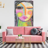 Abstract acrylverf voor dagdromen op OSB-raad Canvas Afdruk (Insitu (Woonkamer))