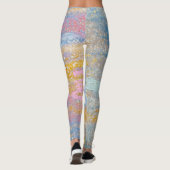 abstract acrylverfpatroon leggings (Achterkant)
