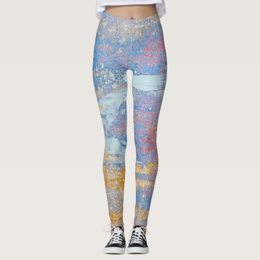 abstract acrylverfpatroon leggings (Voorkant)
