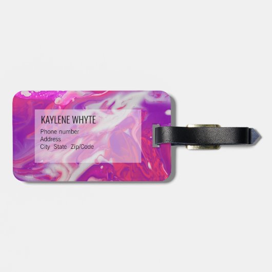 Abstract acrylzuur bagagelabel (Achterkant horizontaal)