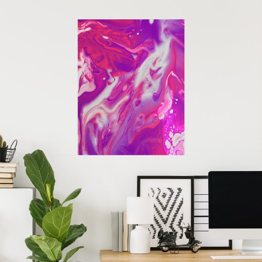 Abstract acrylzuur poster (Thuiskantoor)