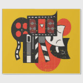 Abstract acteertheater| Dramatheater Cadeaupapier (Vlak)