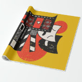 Abstract acteertheater| Dramatheater Cadeaupapier (Uitgerold)