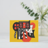 Abstract acteertheater| Dramatheater Feestdagenkaart (Staand voorkant)