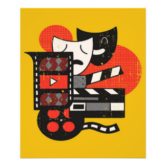 Abstract acteertheater| Dramatheater Foto Afdruk