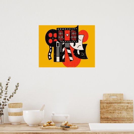 Abstract acteertheater| Dramatheater Poster (Keuken)