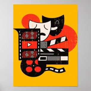 Abstract acteertheater  Dramatheater Poster