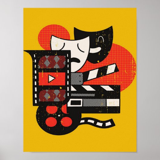 Abstract acteertheater| Dramatheater Poster (Voorkant)