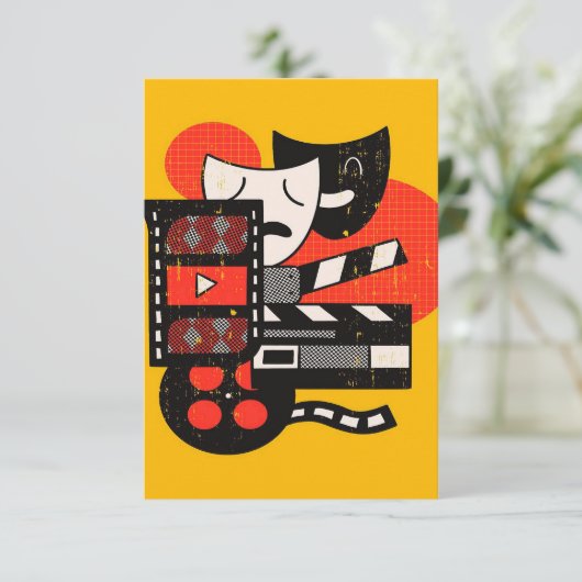 Abstract acteertheater| Dramatheater RSVP Kaartje (Staand voorkant)