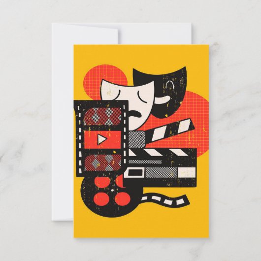 Abstract acteertheater| Dramatheater RSVP Kaartje (Achterkant)