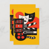 Abstract acteertheater| Dramatheater RSVP Kaartje (Voorkant / Achterkant)