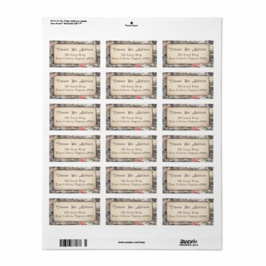  Abstract adres / Verzending / Boeketiket Etiket (Full Sheet)