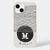 Abstract aesthetic minimal Monogram Modern Case-Mate iPhone Case (Achterkant)