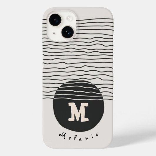 Abstract aesthetic minimal Monogram Modern Case-Mate iPhone Case (Achterkant)