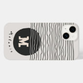 Abstract aesthetic minimal Monogram Modern Case-Mate iPhone Case (Achterkant (horizontaal))