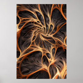 Abstract afbeelding - 3D Fractal, digitale kunst,  Poster