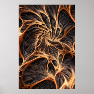 Abstract afbeelding - 3D Fractal, digitale kunst,  Poster