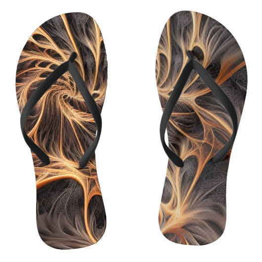 Abstract afbeelding - 3D Fractal, digitale kunst,  Teenslippers (Voetbed)