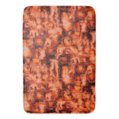 Abstract afbeelding in mozaïekgesculpeerde koraalt badmat (Voorkant Verticaal)