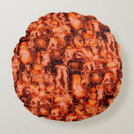 Abstract afbeelding in mozaïekgesculpeerde koraalt rond kussen