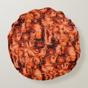 Abstract afbeelding in mozaïekgesculpeerde koraalt rond kussen