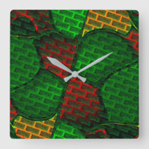 Abstract afbeelding montage met rood, groen, geel