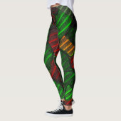 Abstract afbeelding montage? Streep, rood, groen, Leggings (Links)
